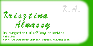 krisztina almassy business card